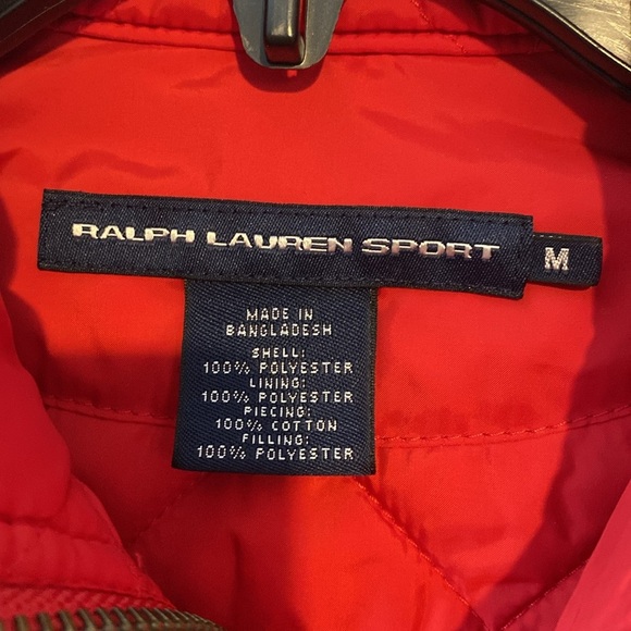 Lauren Ralph Lauren Crested Quilt Fleece Lined (Martin Red - Picture 6 of 8